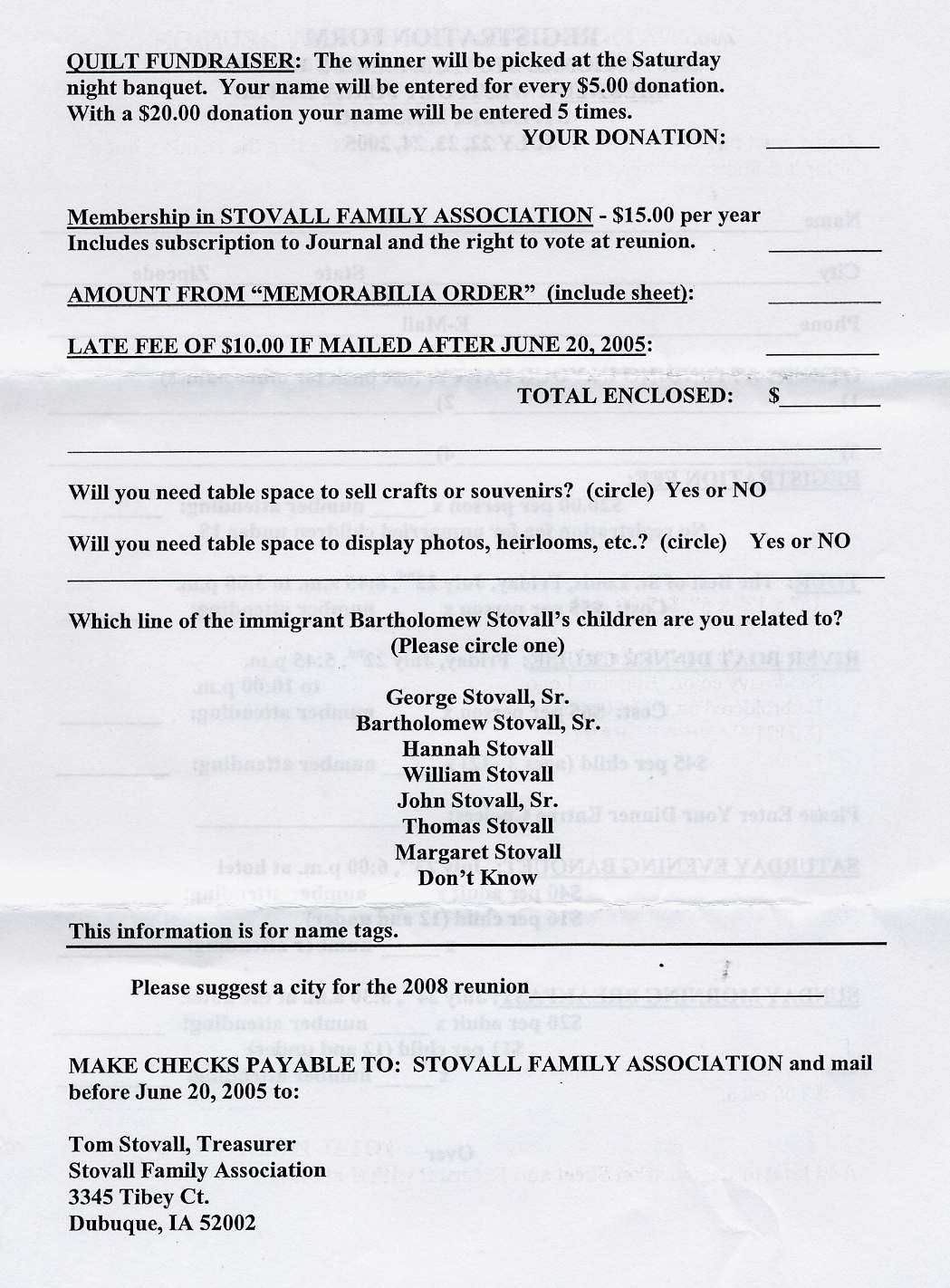 Stovall Family Reunion